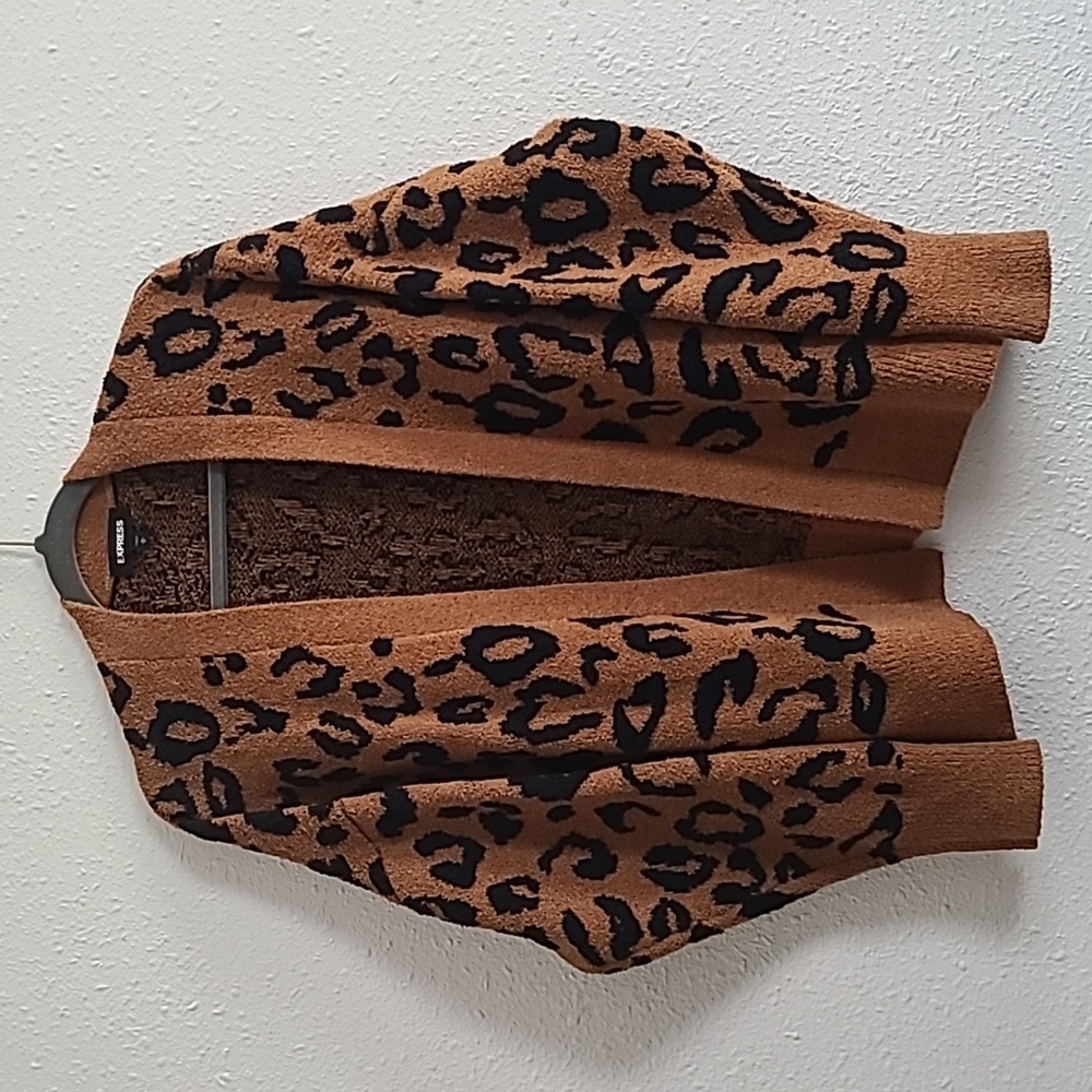 Express - Cozy Animal Print Cardigan